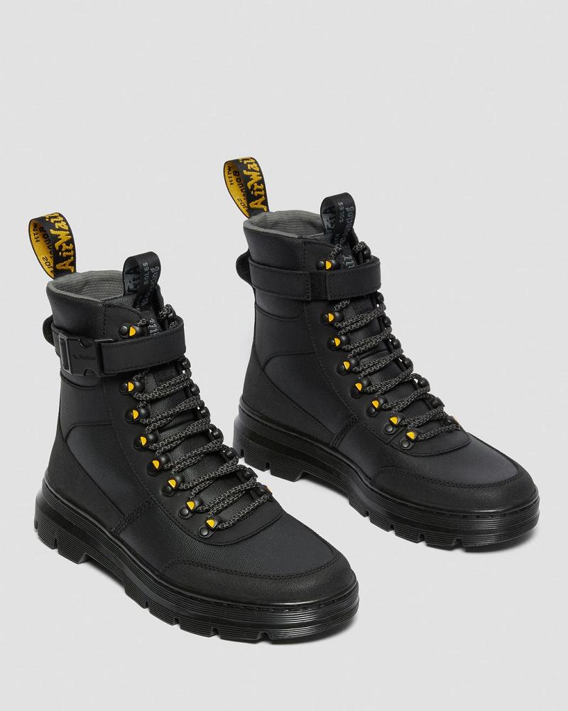 Dr Martens Combs Tech Coated Canvas Enkellaars Heren Zwart | NL 363FDN